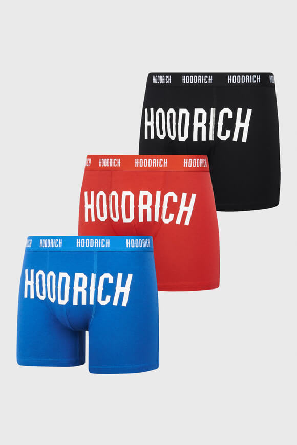 Three-pack boxer shorts - Blue + Black + Red