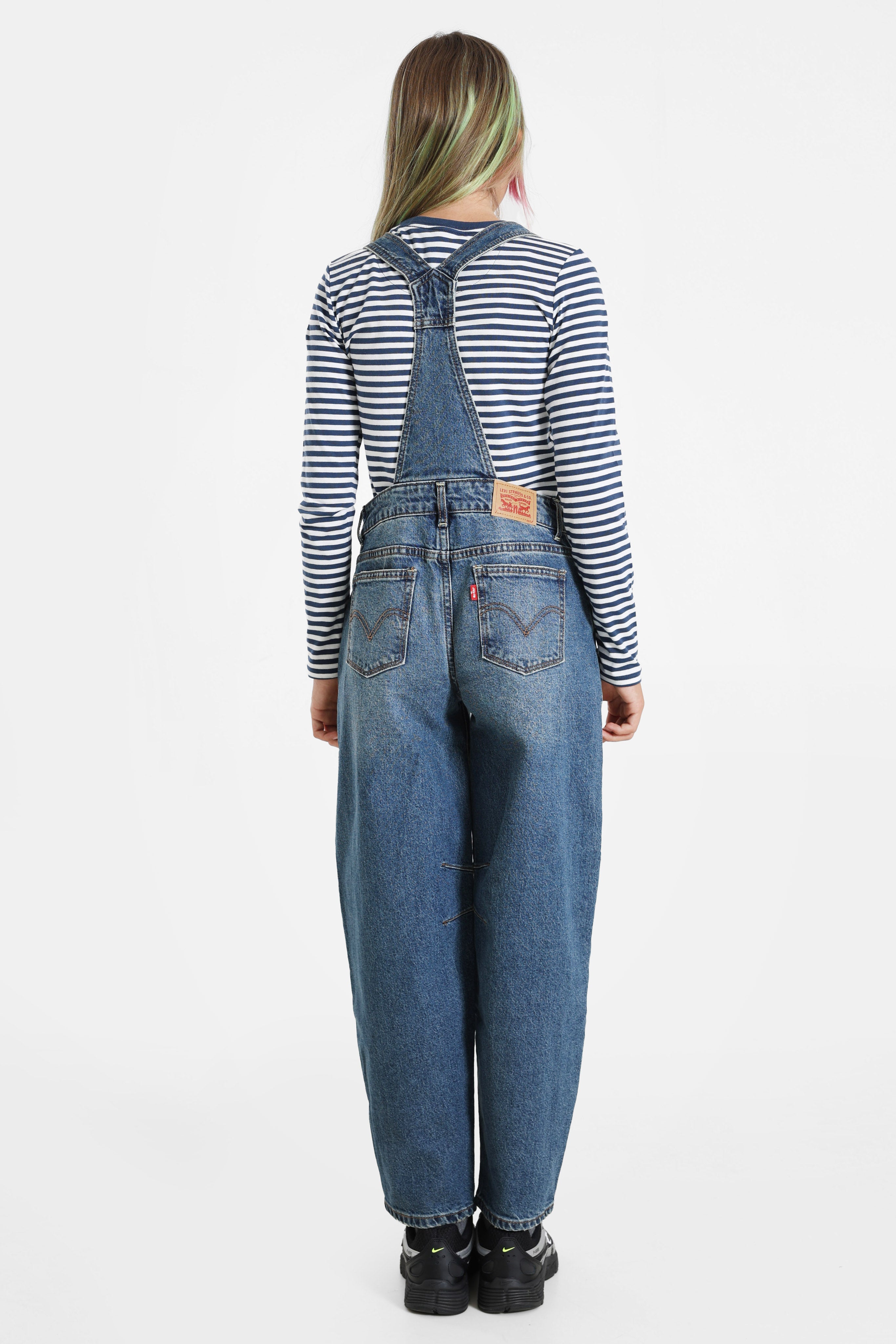 Baggy Barrel Fit Jeans Latzhose - Sunday Morning Sky