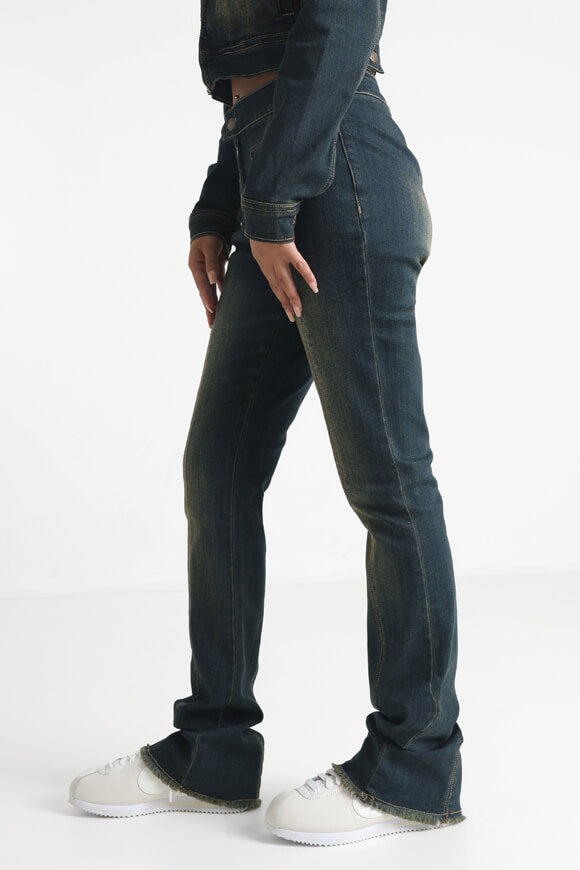 Jean flare - Bleu foncé délavé
