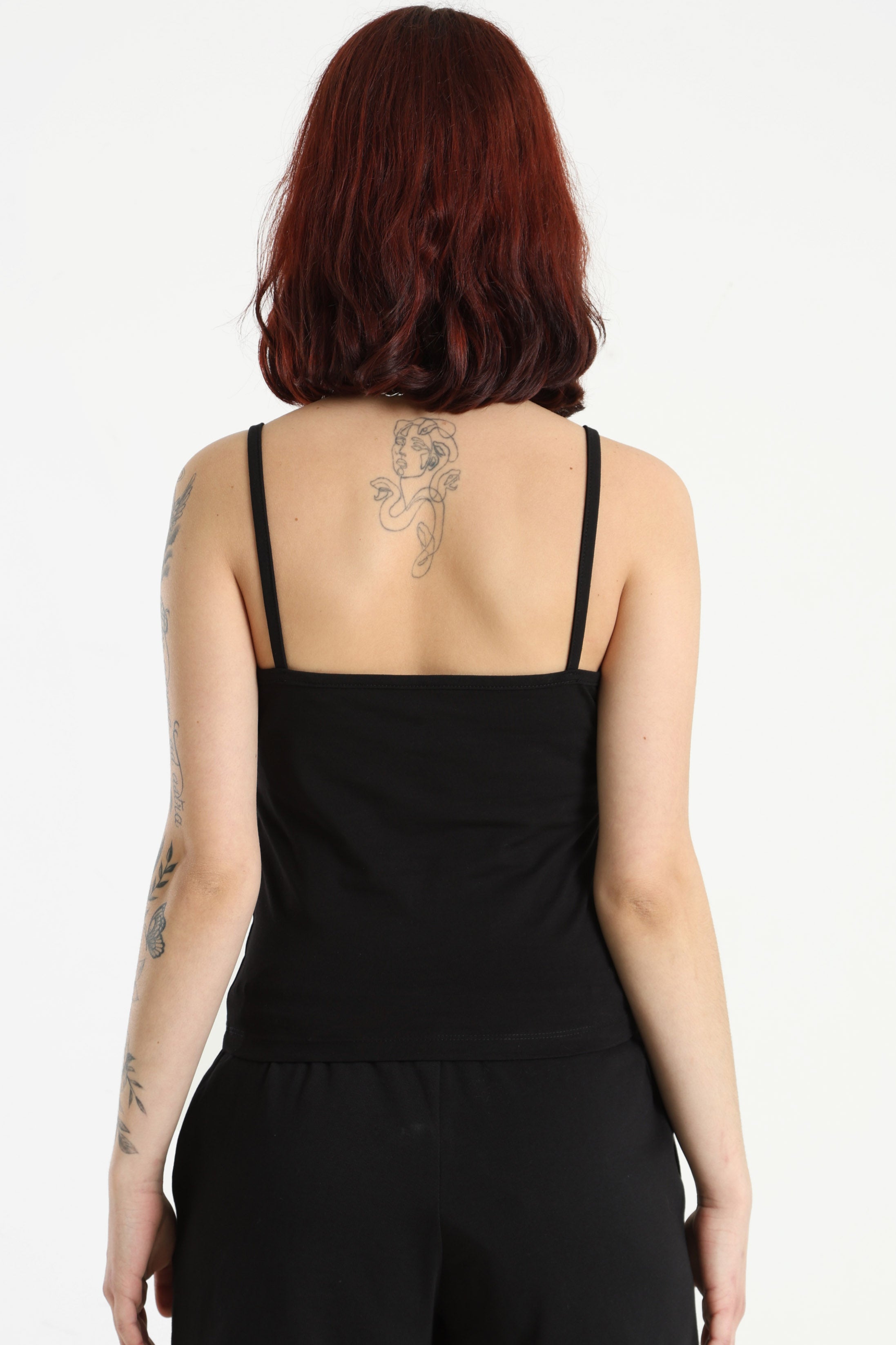 Crop Trägertop - Jet Black