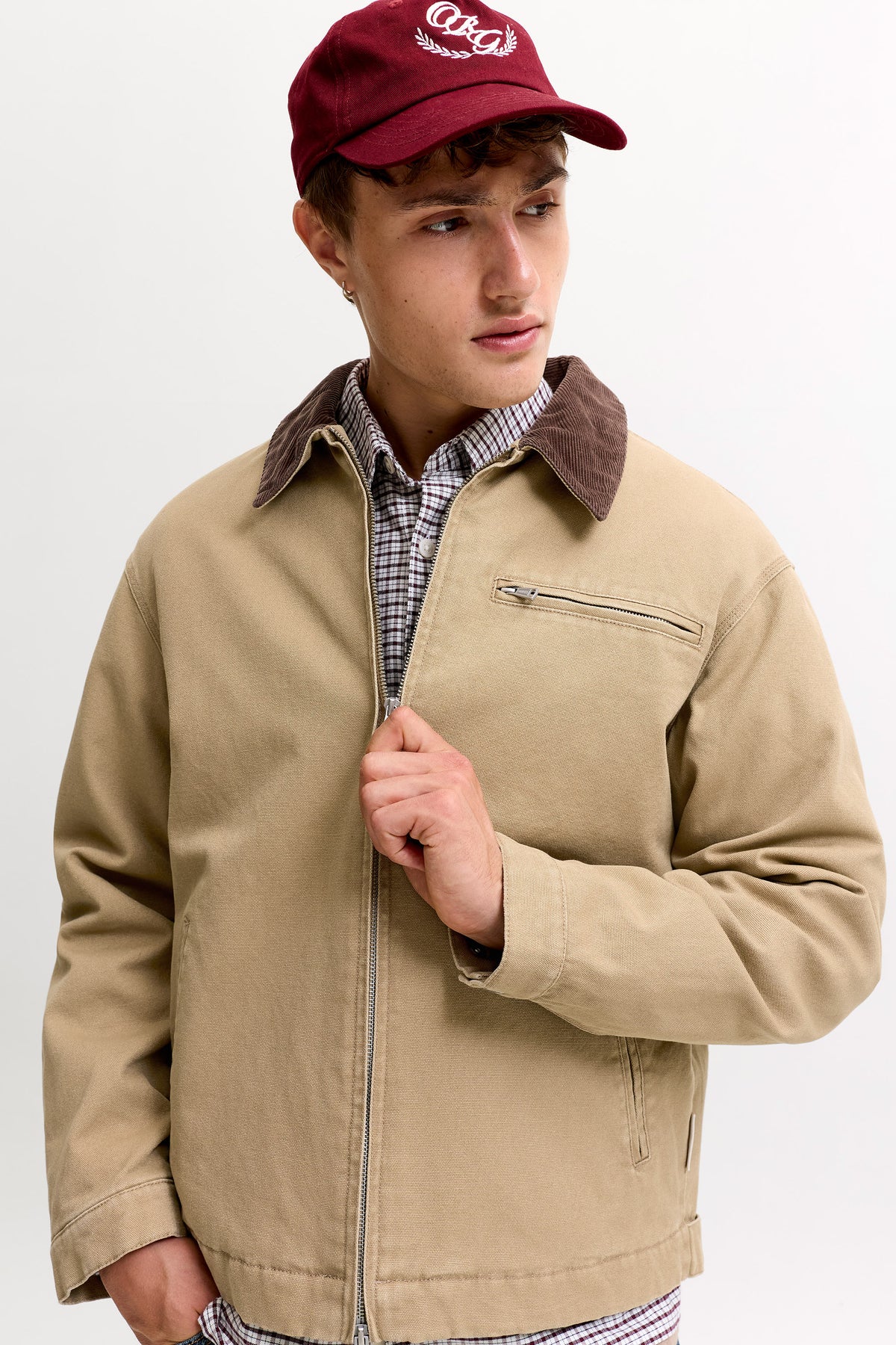 Jacke aus Twill - Kelp