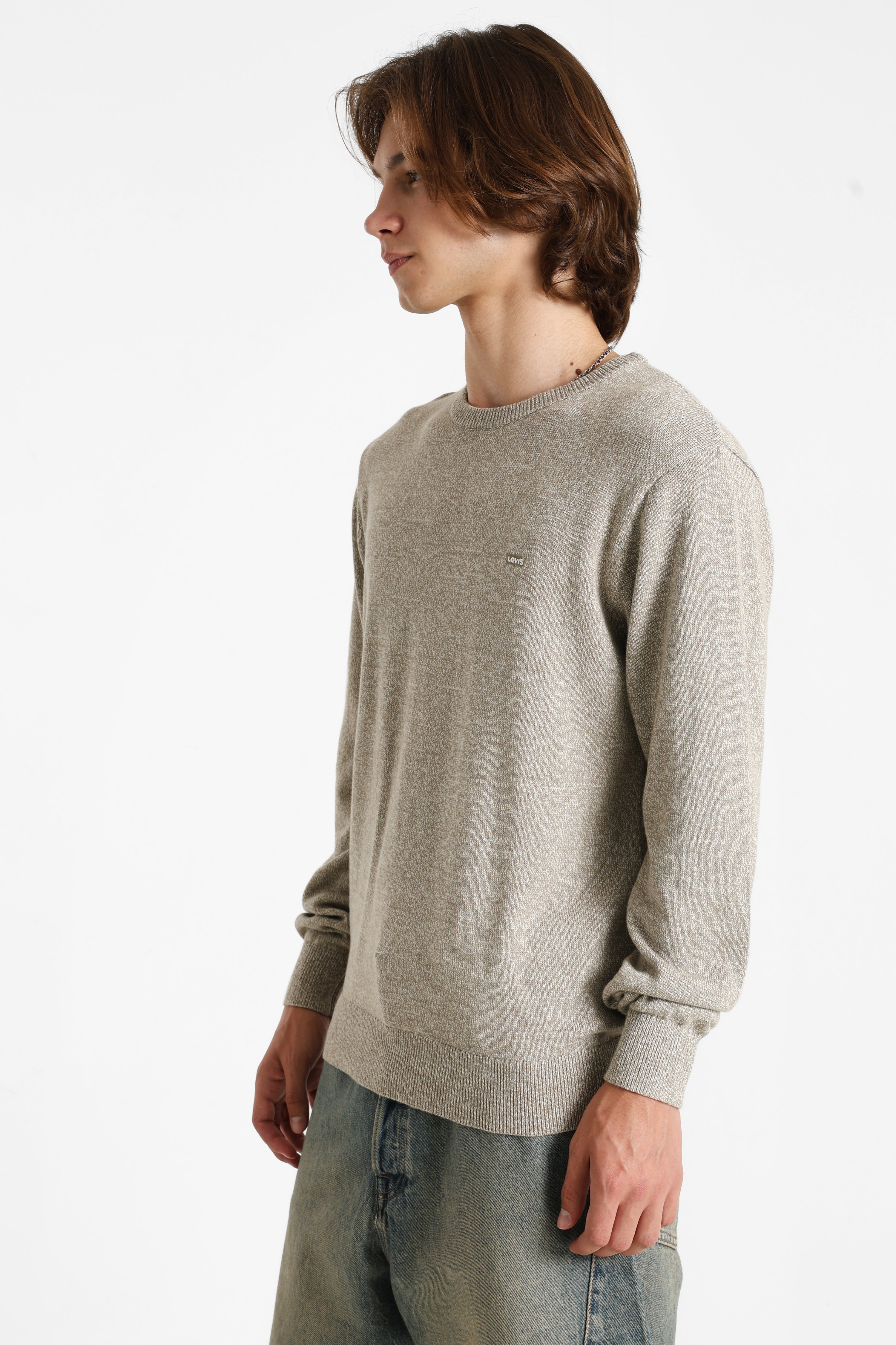 Feinstrickpullover - Pre Twist Marl Brindle + Egret