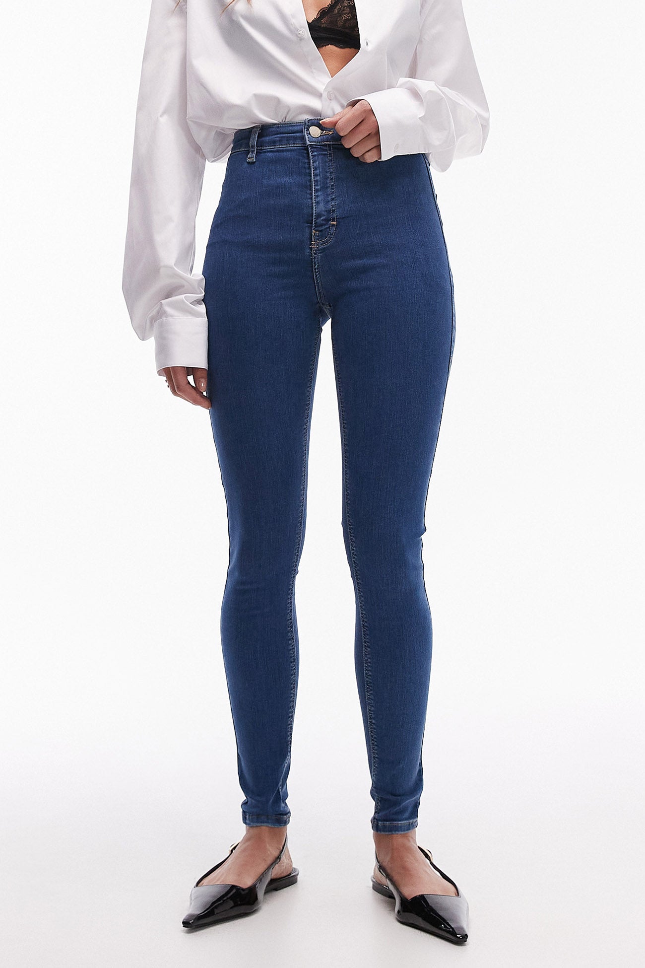TSJONI Skinny Fit jeans L32 - Medium Blue Denim