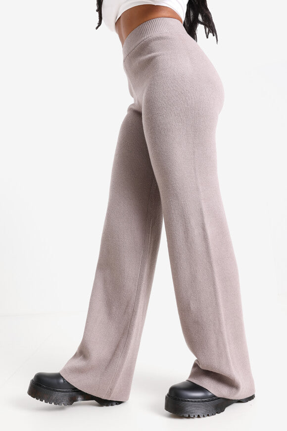 Pantalon en maille large - Taupe
