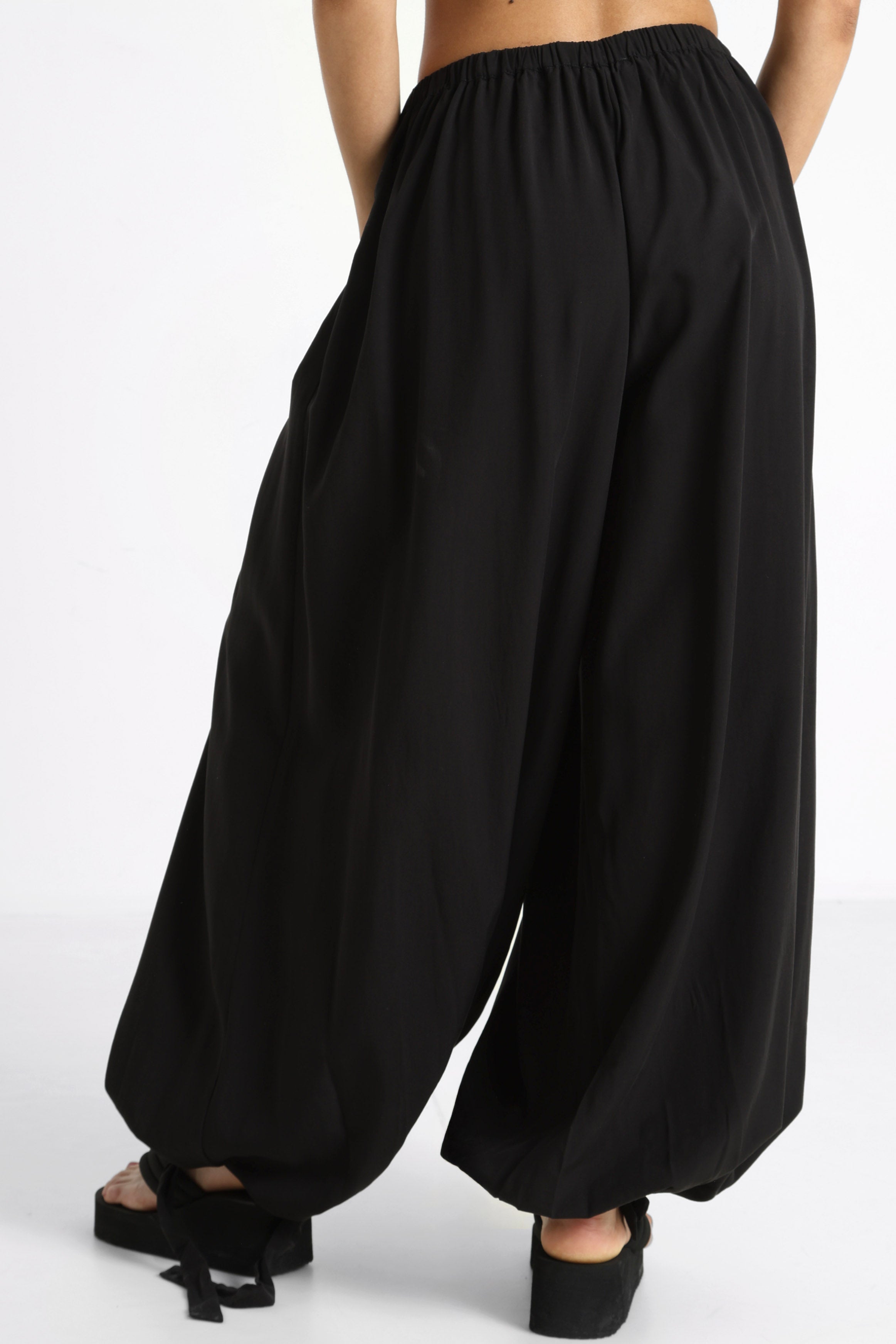 Ballon-Stoffhose - Schwarz