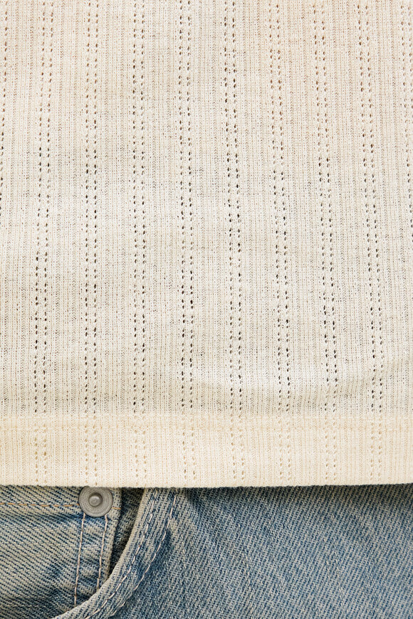 Ribbed tank top - Antique White