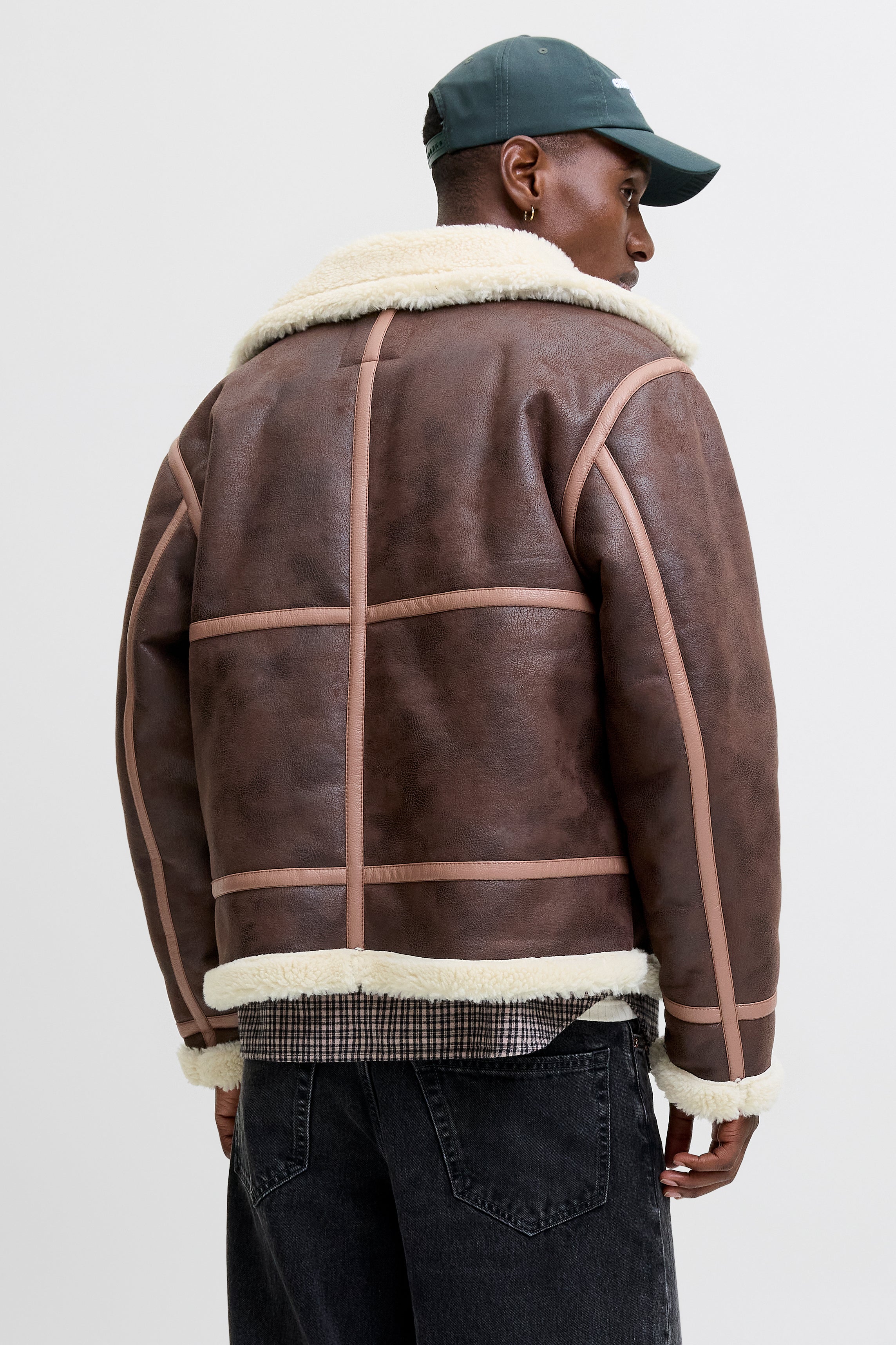 JORLIVERPOOL Aviator veste mouton retourné - Chocolate Torte
