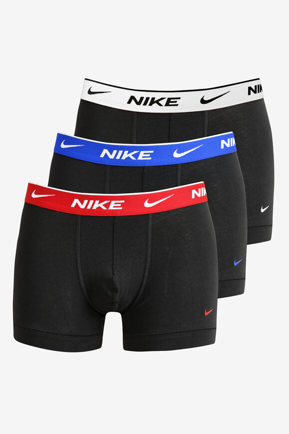 Dreierpack Boxershorts - Schwarz + Rot + Weiss + Royal