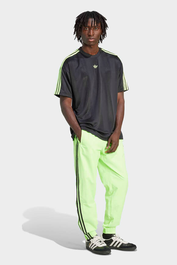 Jacquard Jersey t-shirt - Black + Signal Green