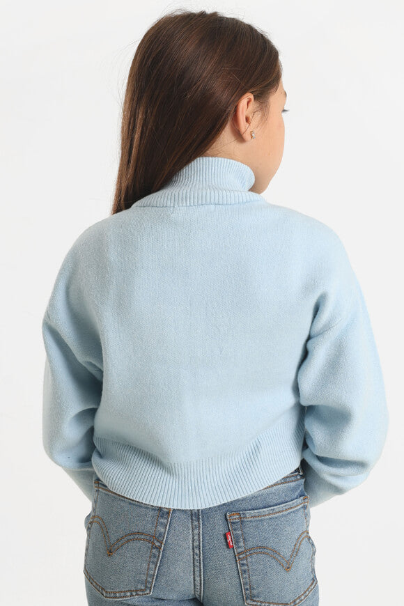 Jaquette ample en tricot - Bleu clair