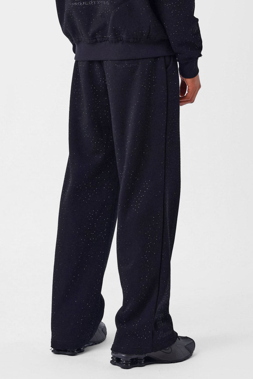 Pantalon en sweat avec strass - Black