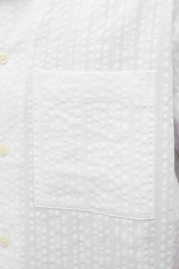 JPRCCEASTON Oversize Hemd aus Seersucker - White