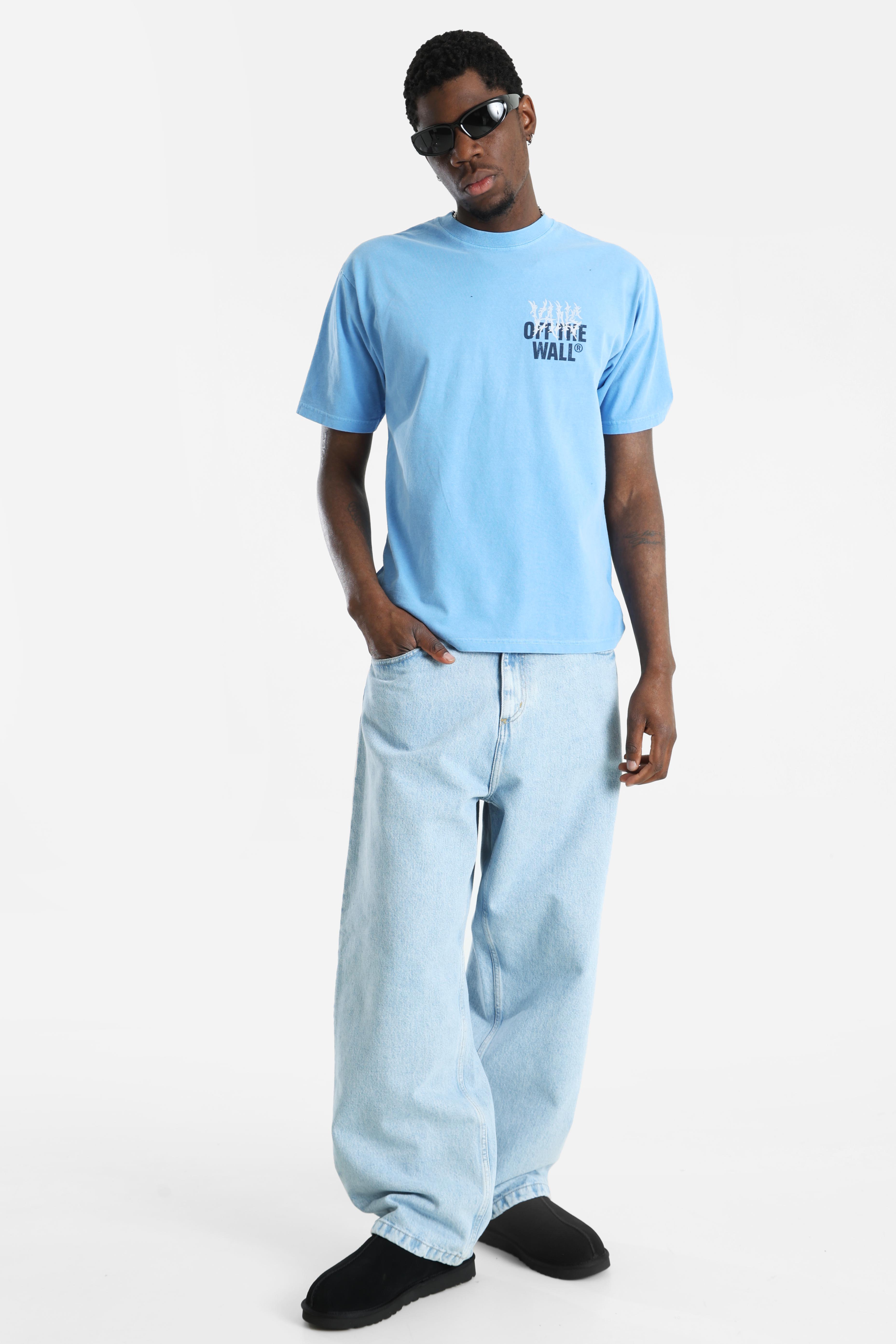 Metal Wall Oversize T-Shirt - Tranquil Blue