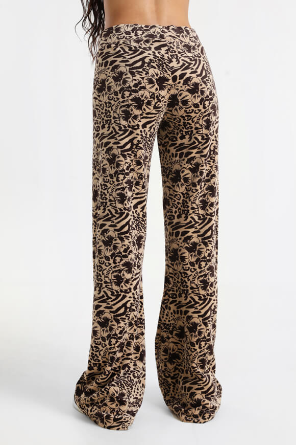 Lisa Samt Flare-Hose - Botanical Brown