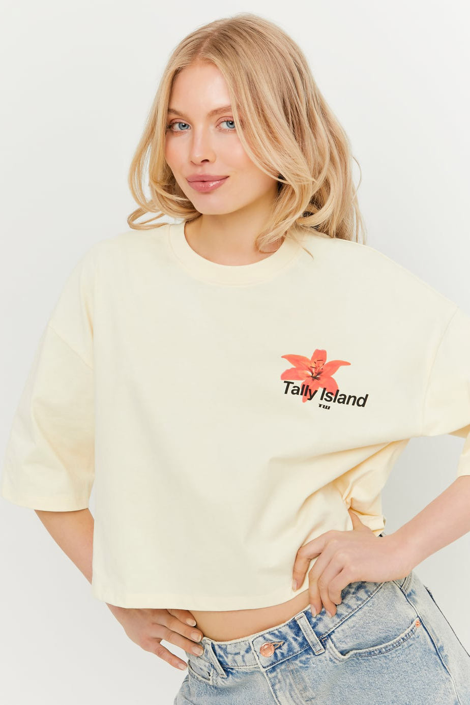 Cropped T-shirt - Butter