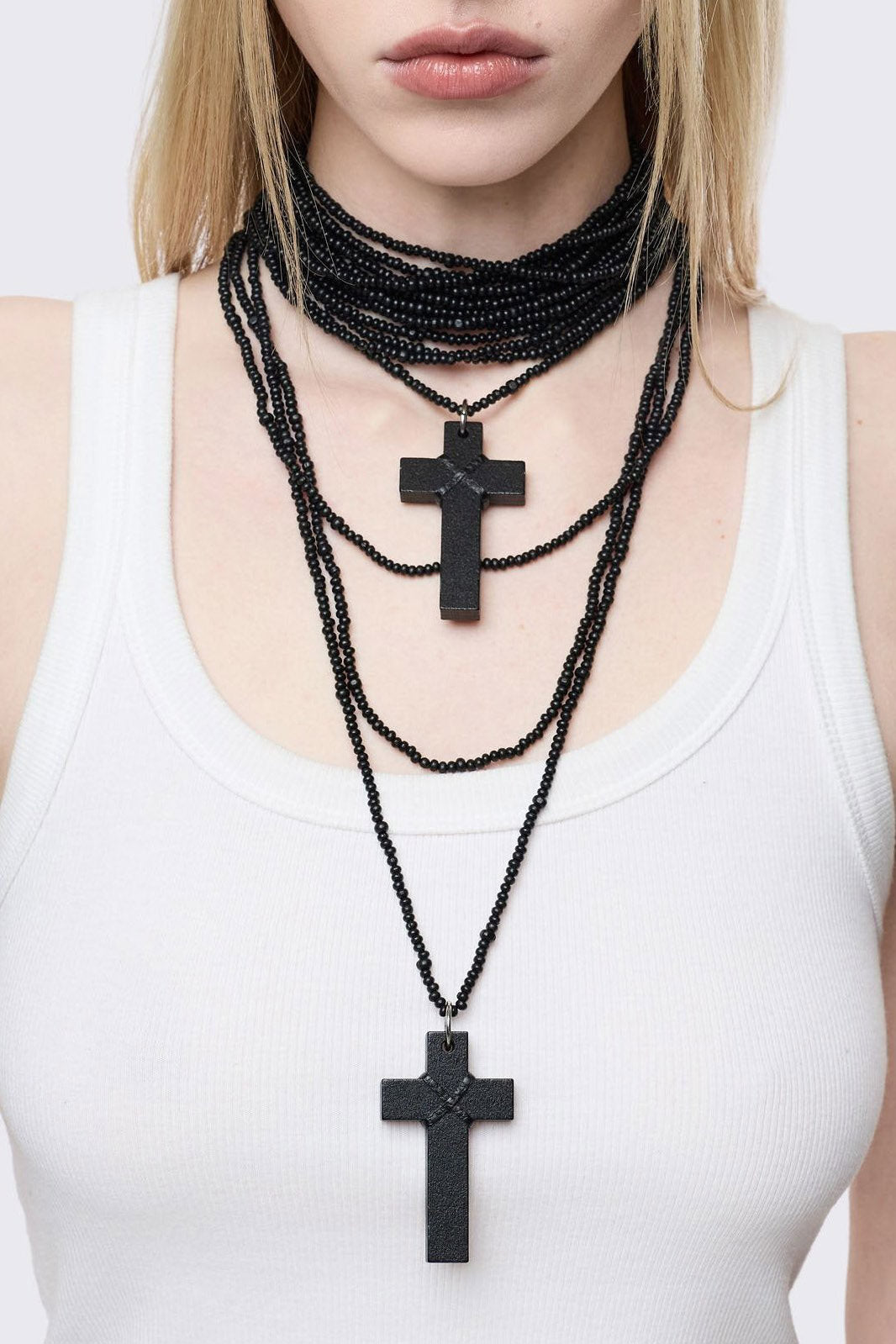 Penance Beaded Halskette - Black