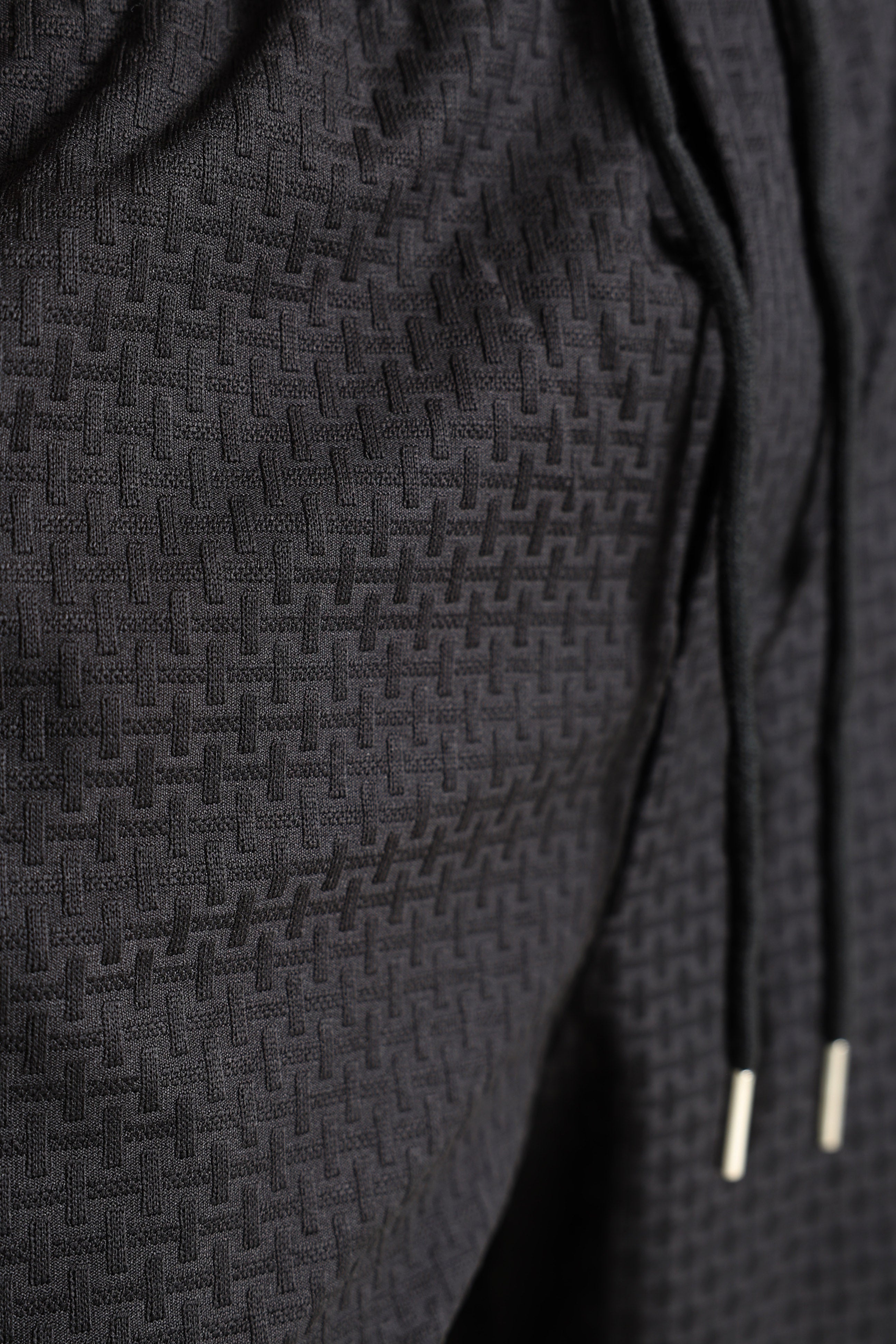Strukturierte Stoffshorts - Black