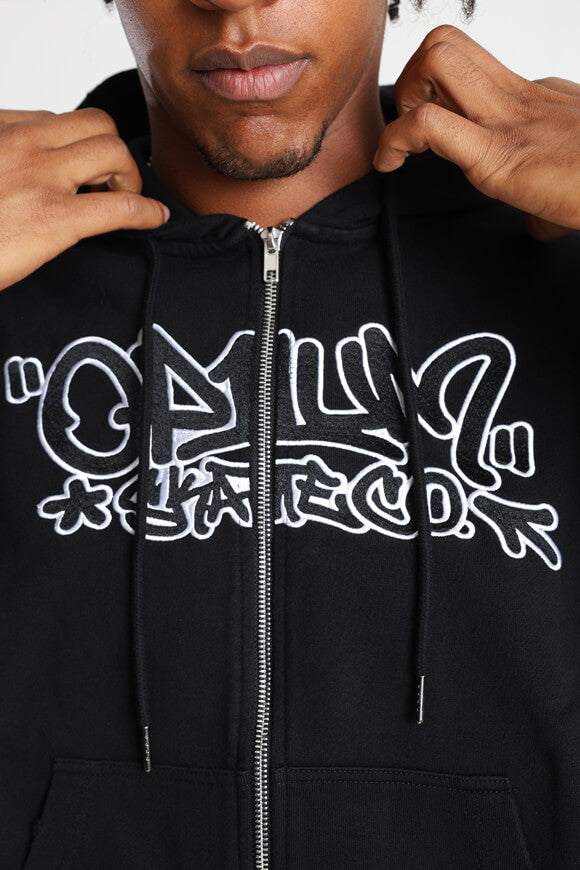 Hooded sweat jacket - Black