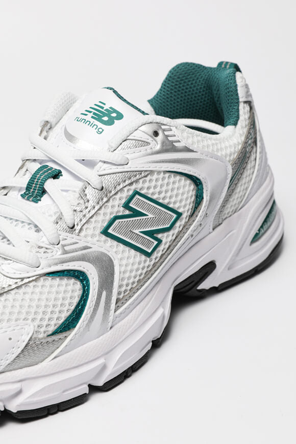 MR530 Sneaker - White + Forest Green