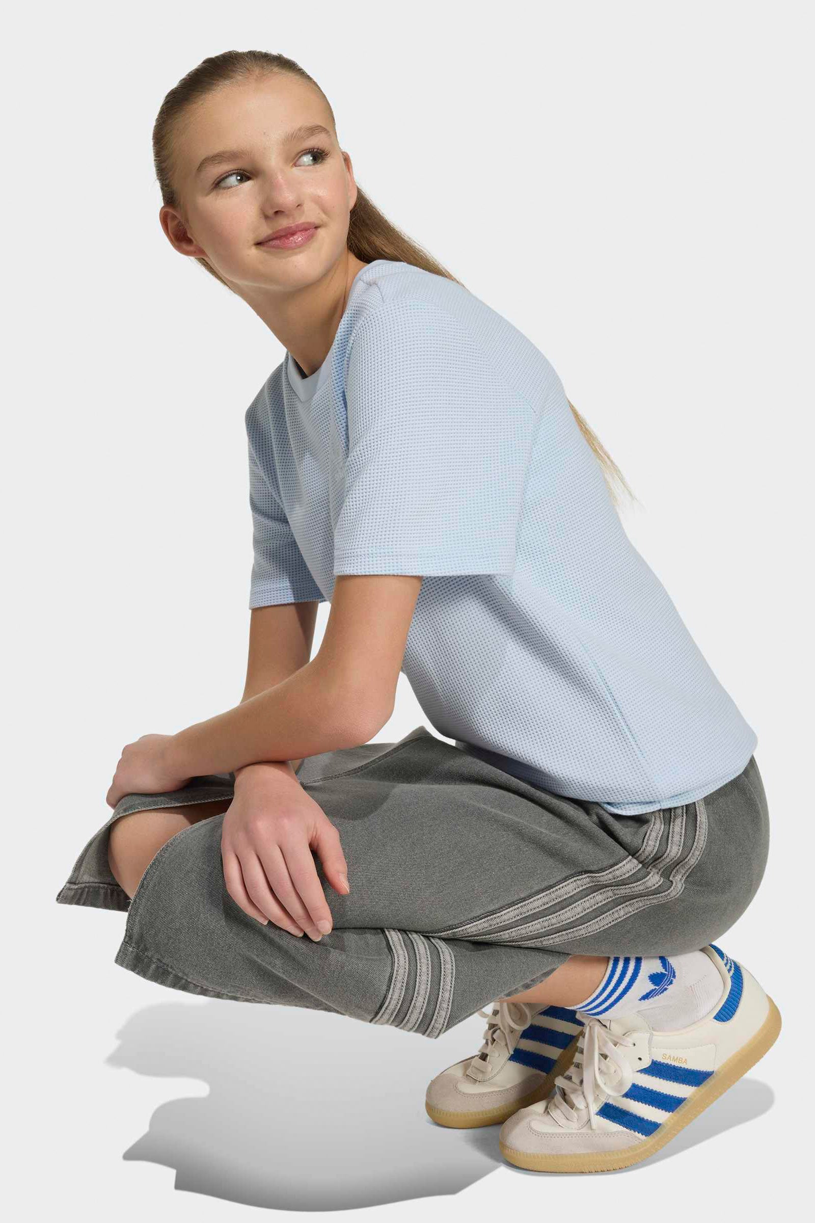 T-Shirt mit Waffelstruktur - Crystal Sky