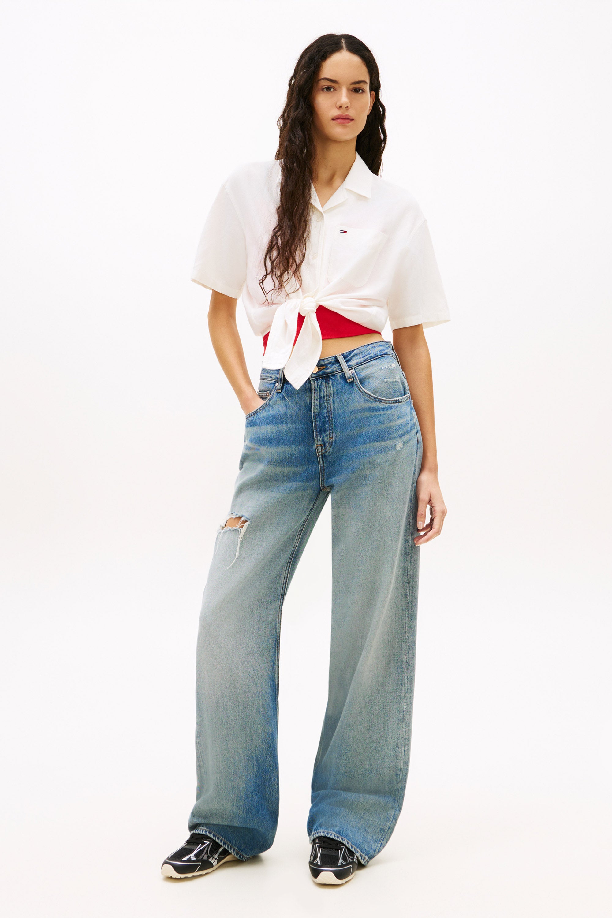 Oversize Leinenhemd - Offwhite