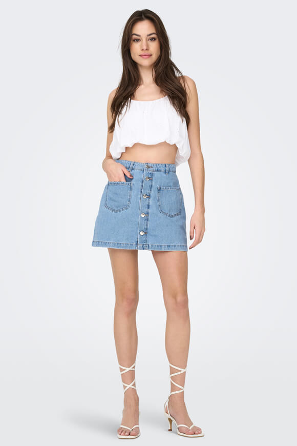 ONLLOU Balloon top with perforated pattern - Bright White