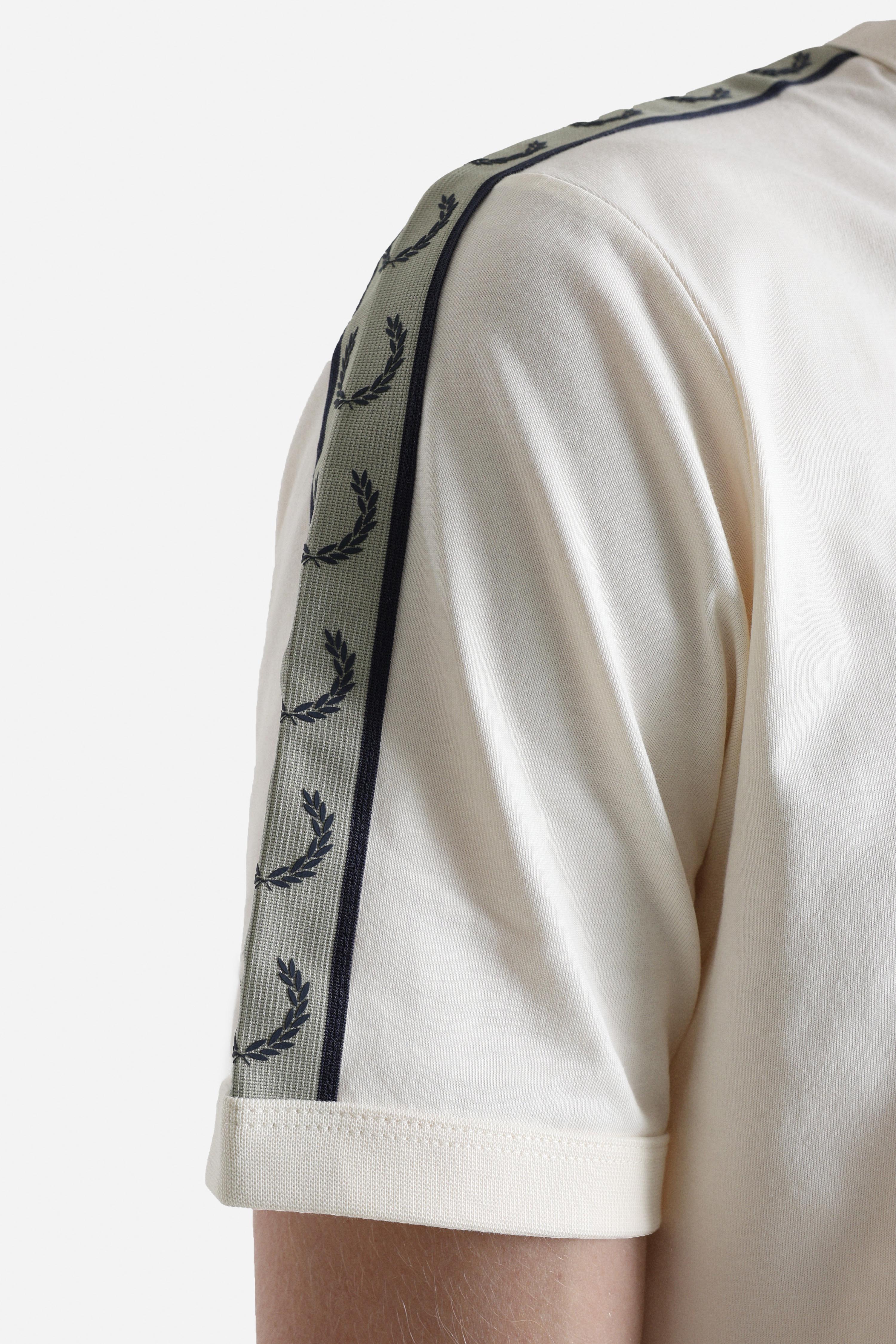 Contrast Tape Ringer T-Shirt - Ecru