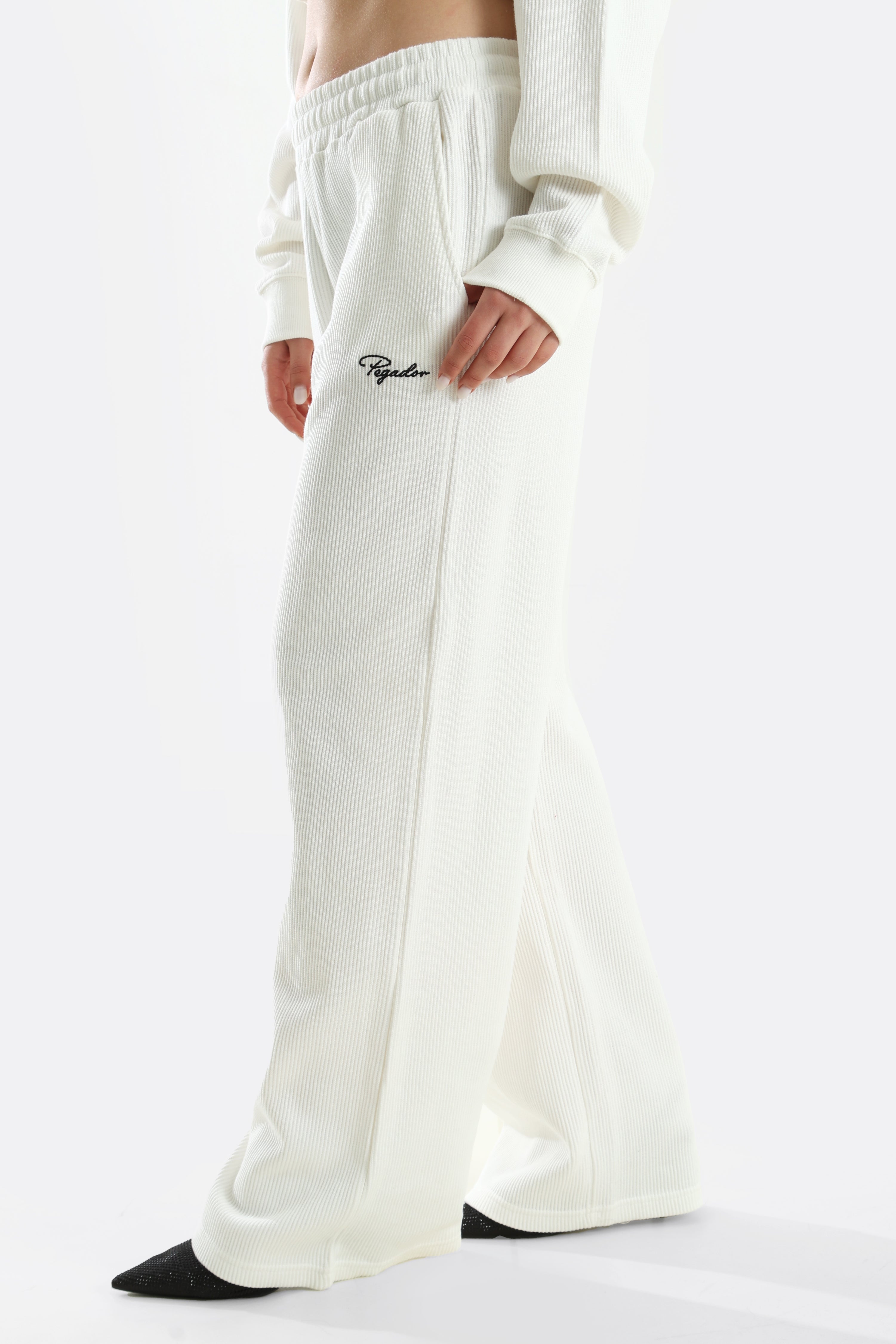 Strukturierte Trainingshose - Washed Warm White