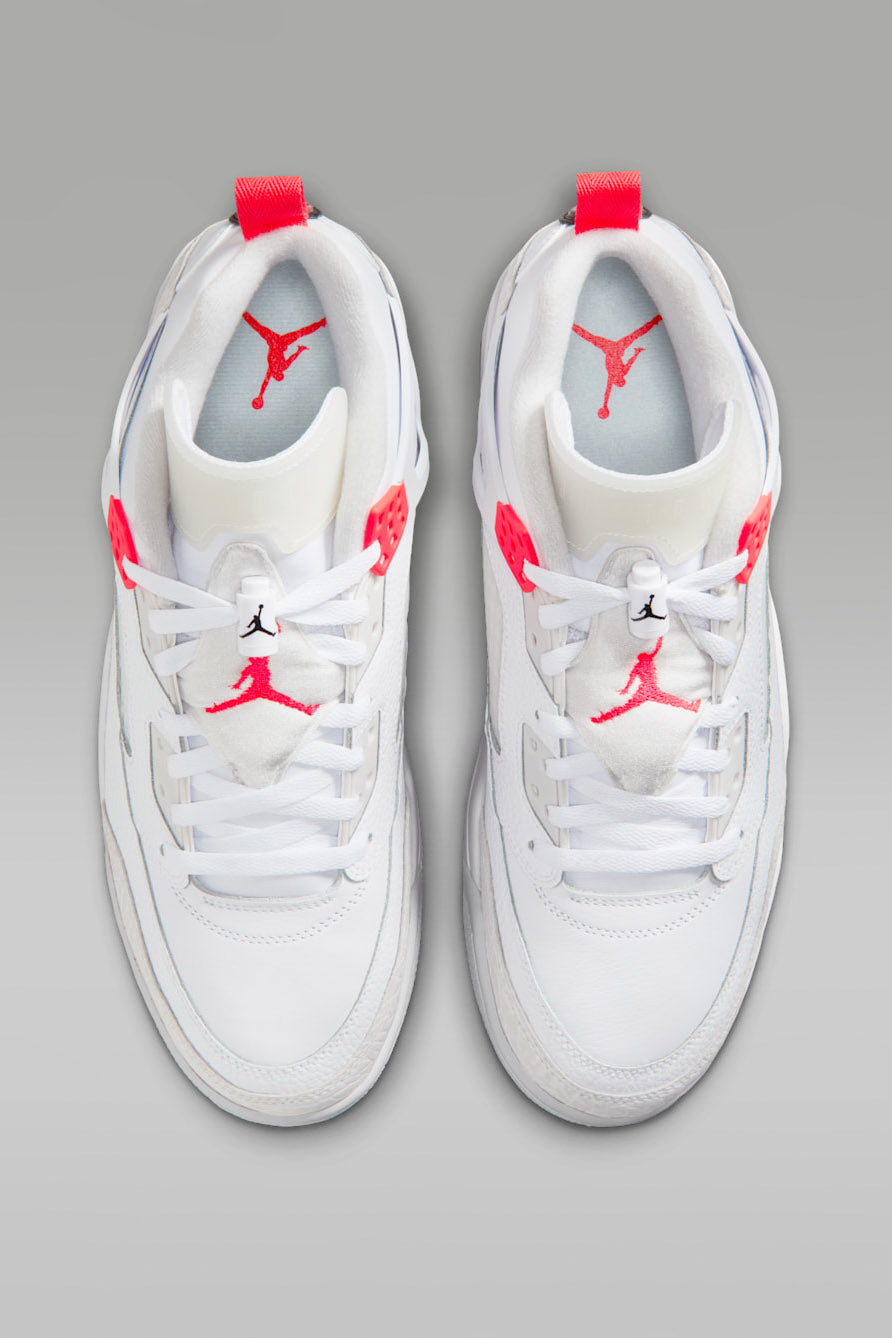 Spizike Sneaker - White + Bright Crimson + Vast Grey