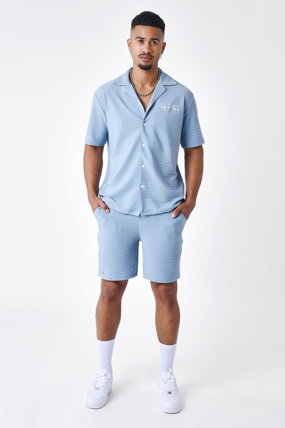 Short en tissu structuré - Blue