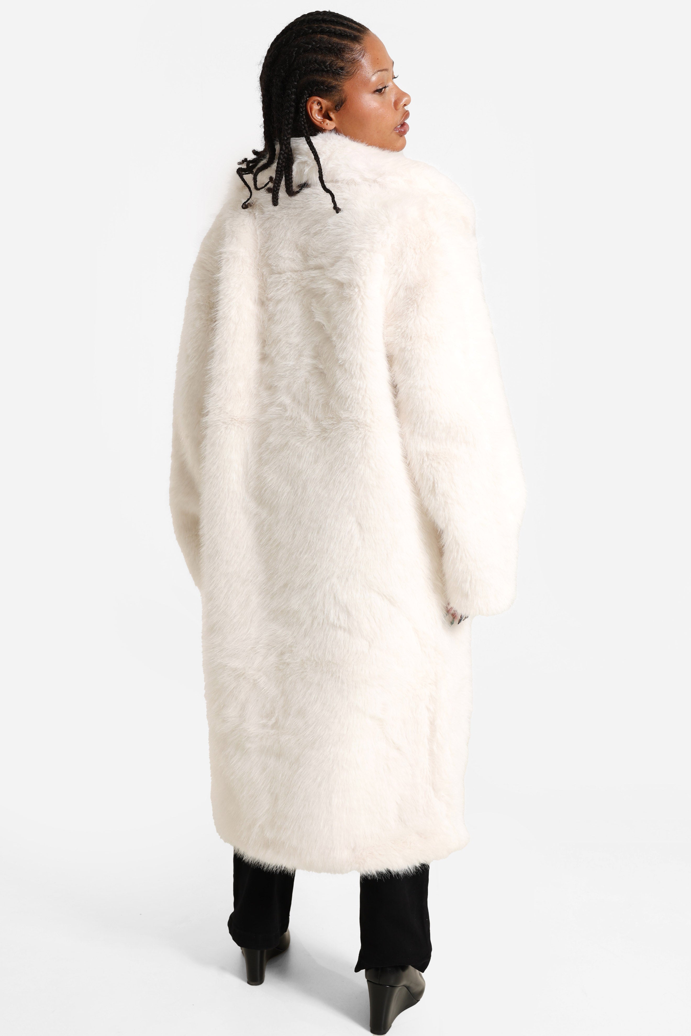 Cappotto in pelliccia sintetica - Ivory