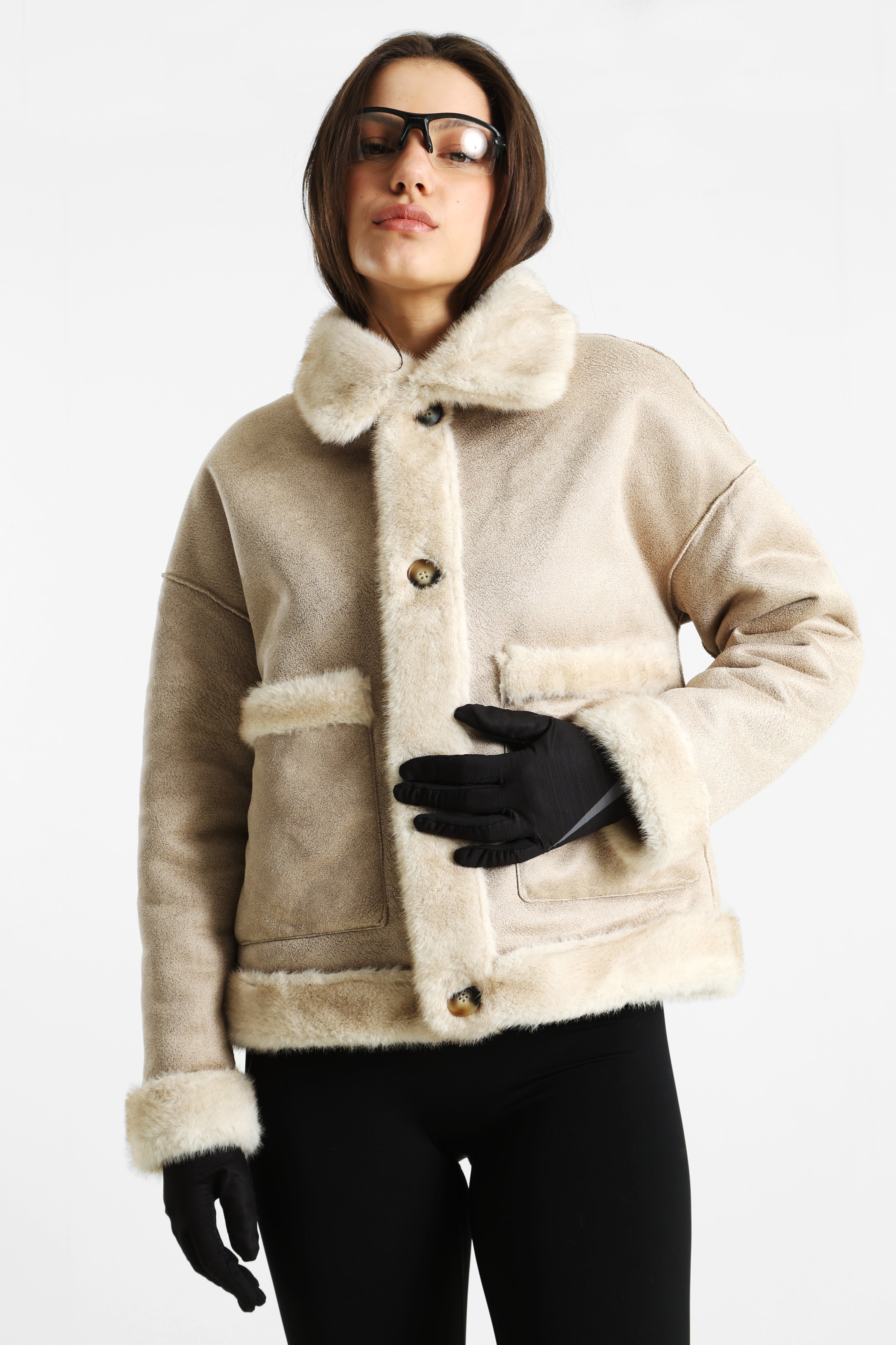 Giacca reversibile - Beige chiaro