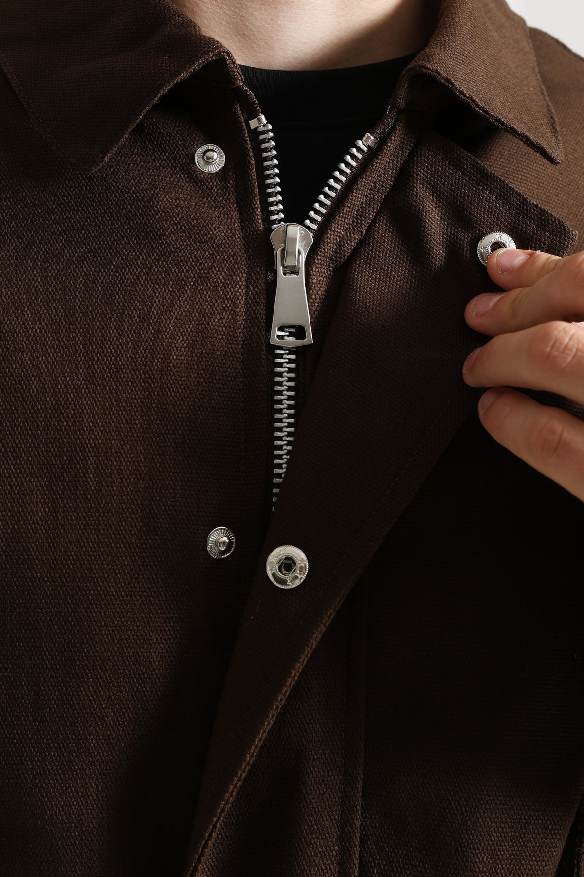 Leichte 2-in-1-Jacke - Coffee
