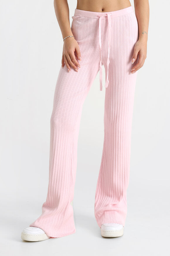 Pantalon en maille côtelée - Rose