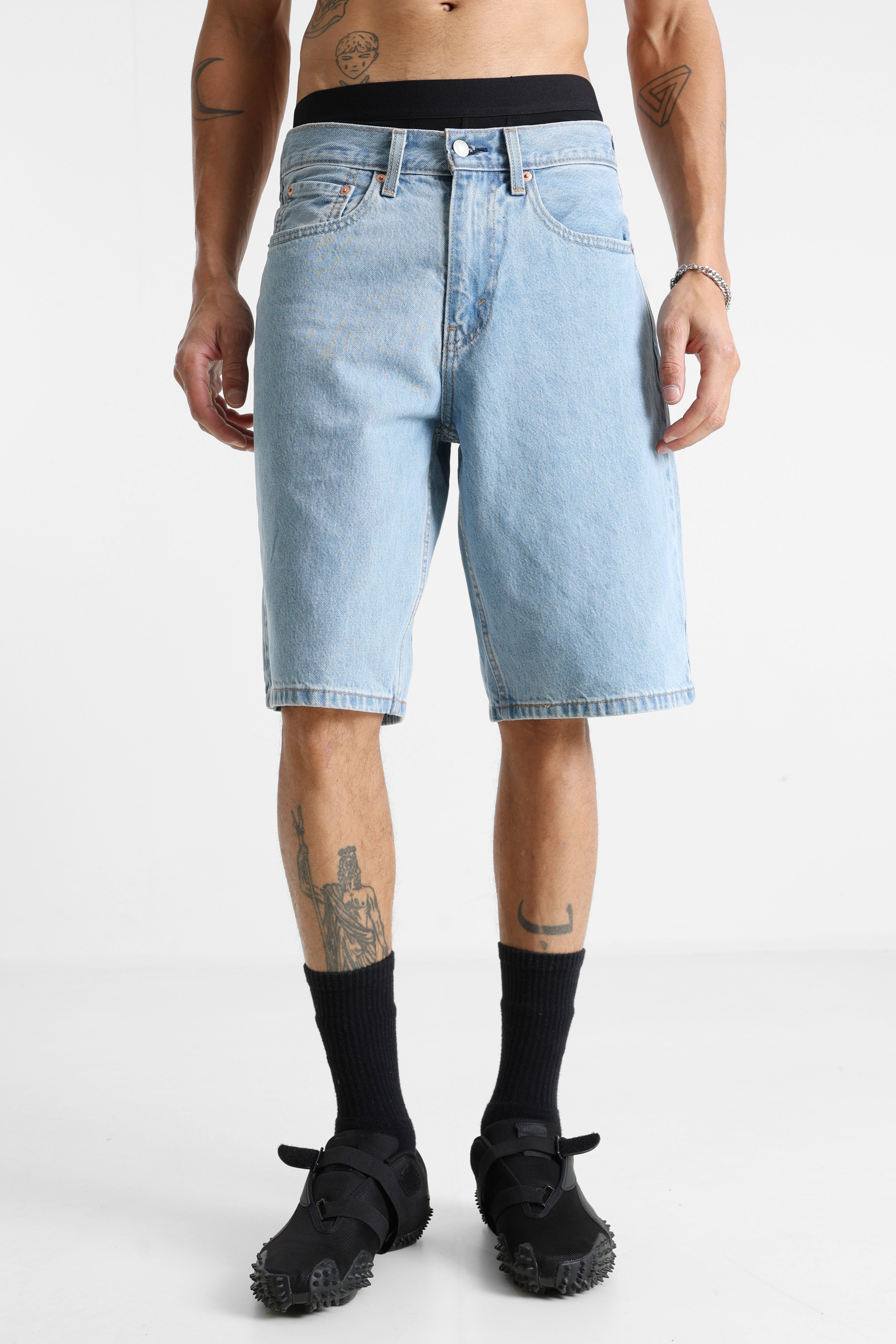 Jeansshorts - Light Blue Denim