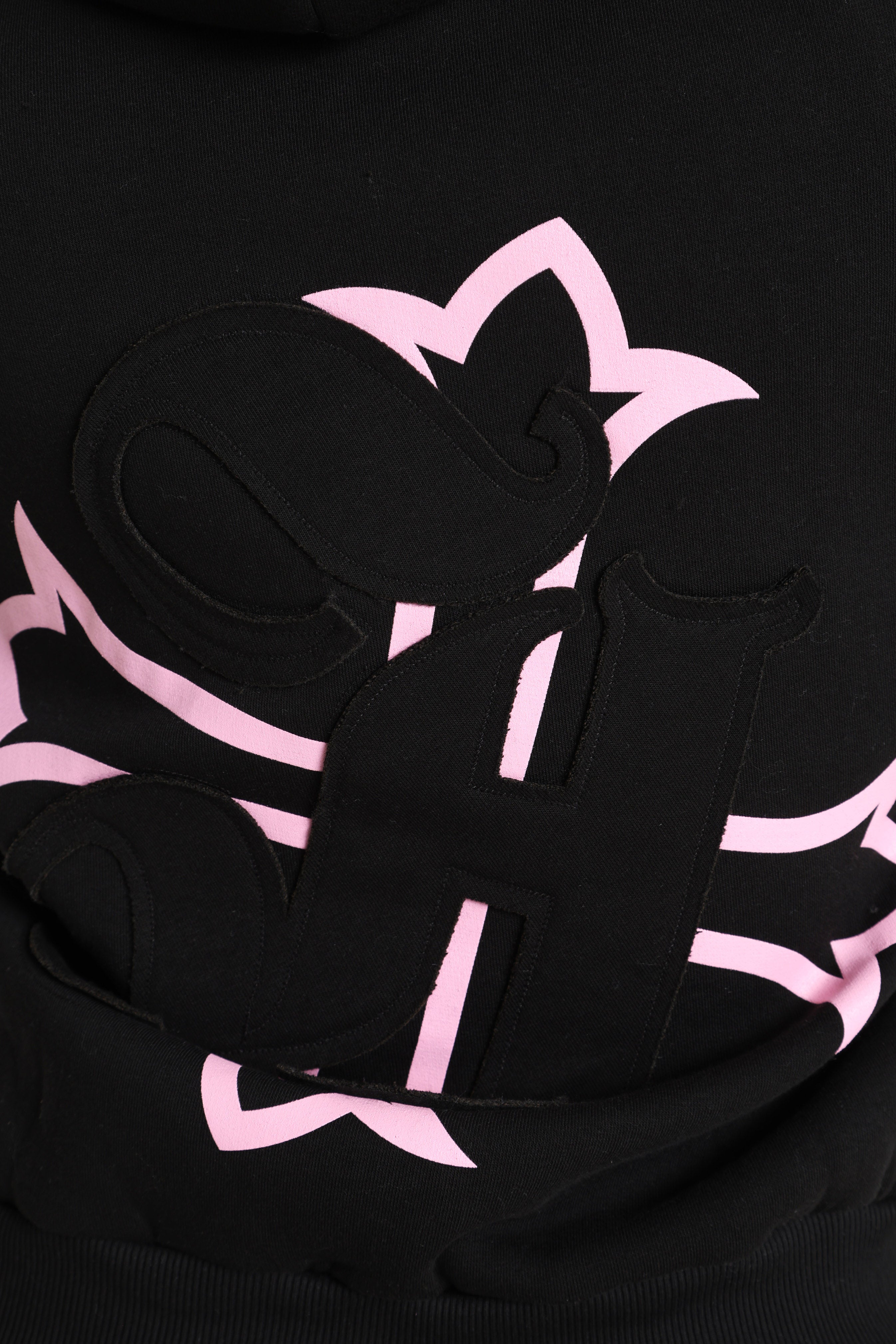 Kapuzensweatjacke - Black