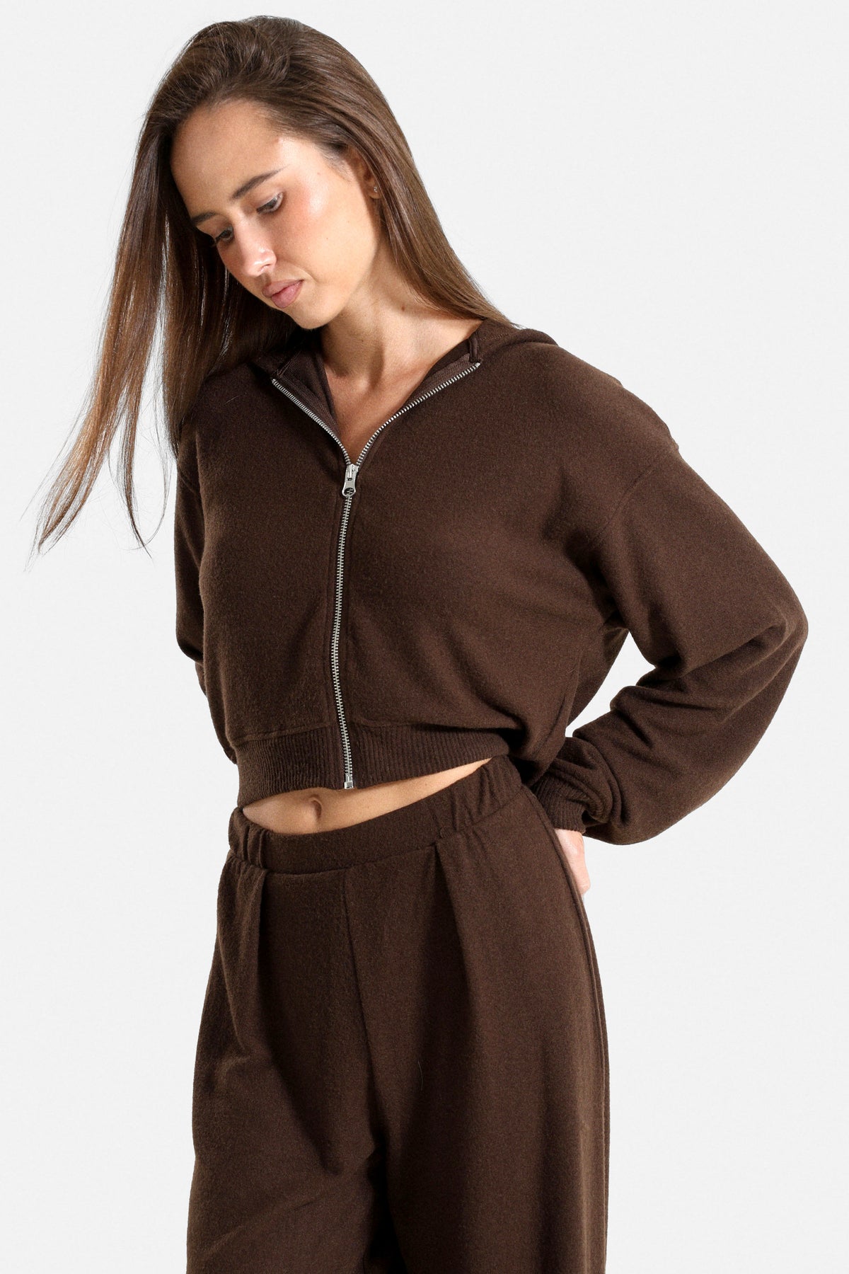 ONLAVELINE jaquette courte en tricot - Coffee Bean Melange