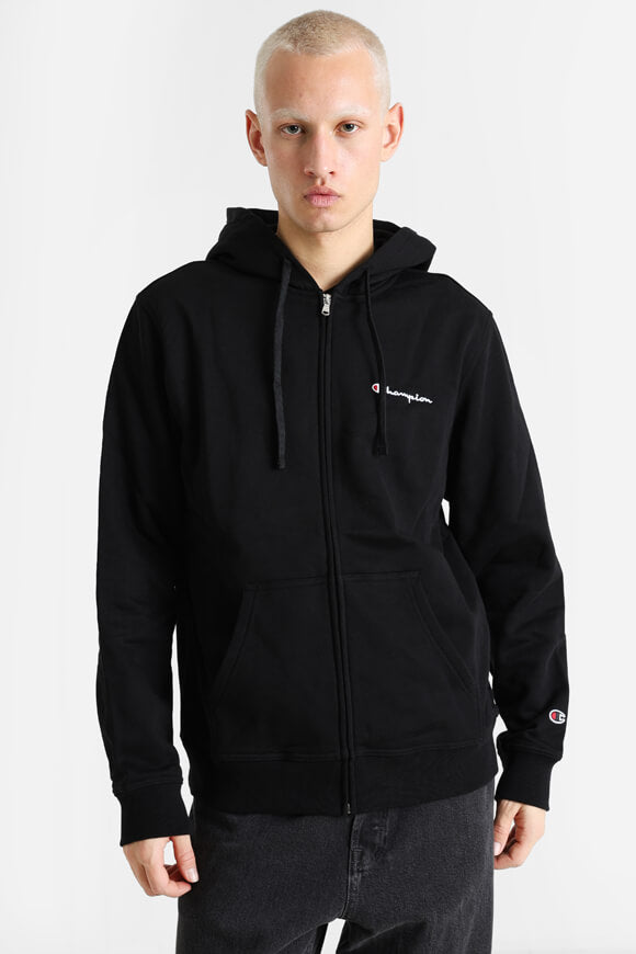Hooded zip-up sweatshirt - Black