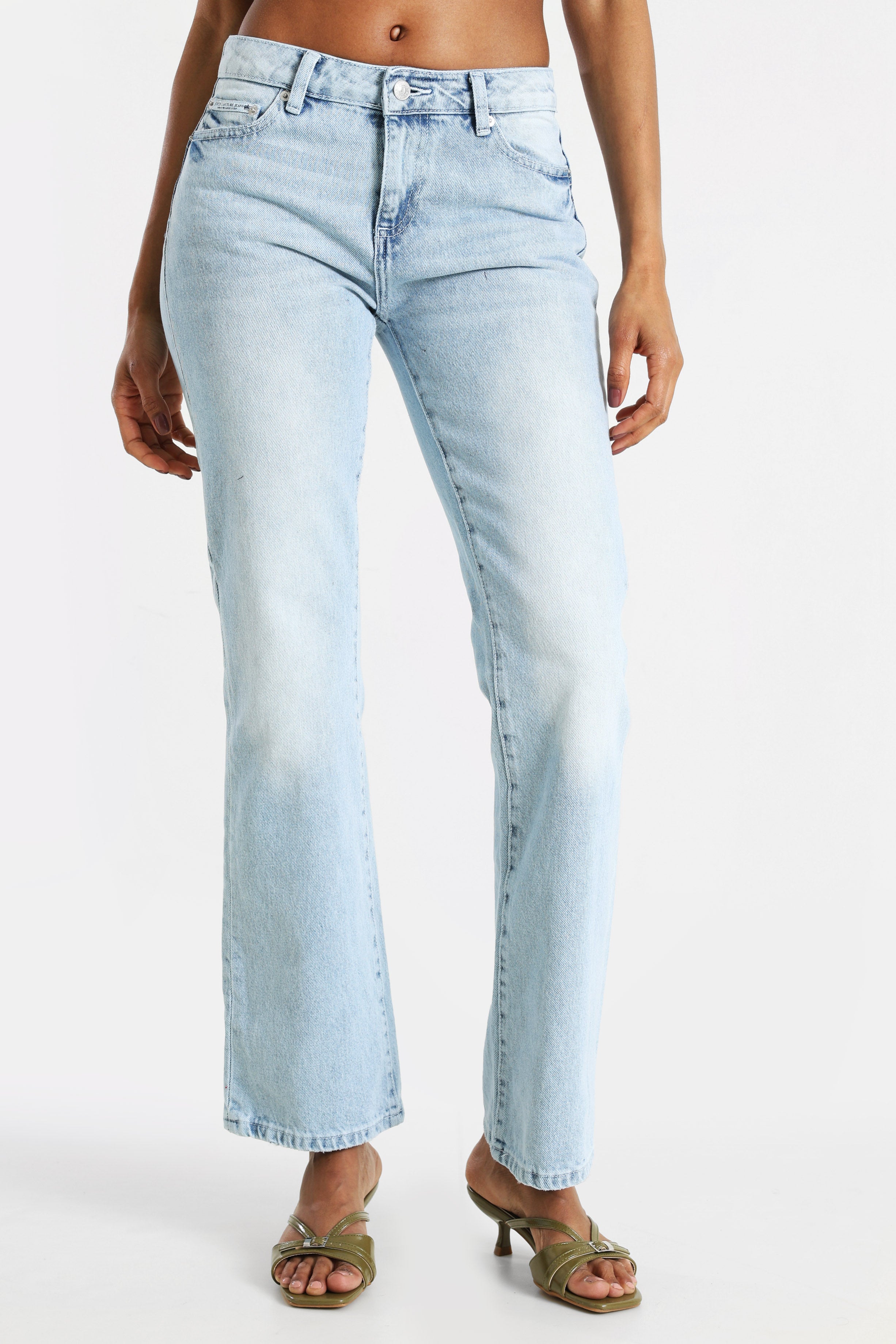 Bootcut Jeans - Light Wash Blue