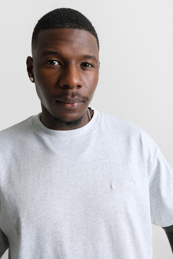 Script Embroidery T-Shirt - Ash Heather