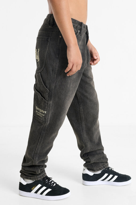 Baggy Fit Jeans - Used Schwarz