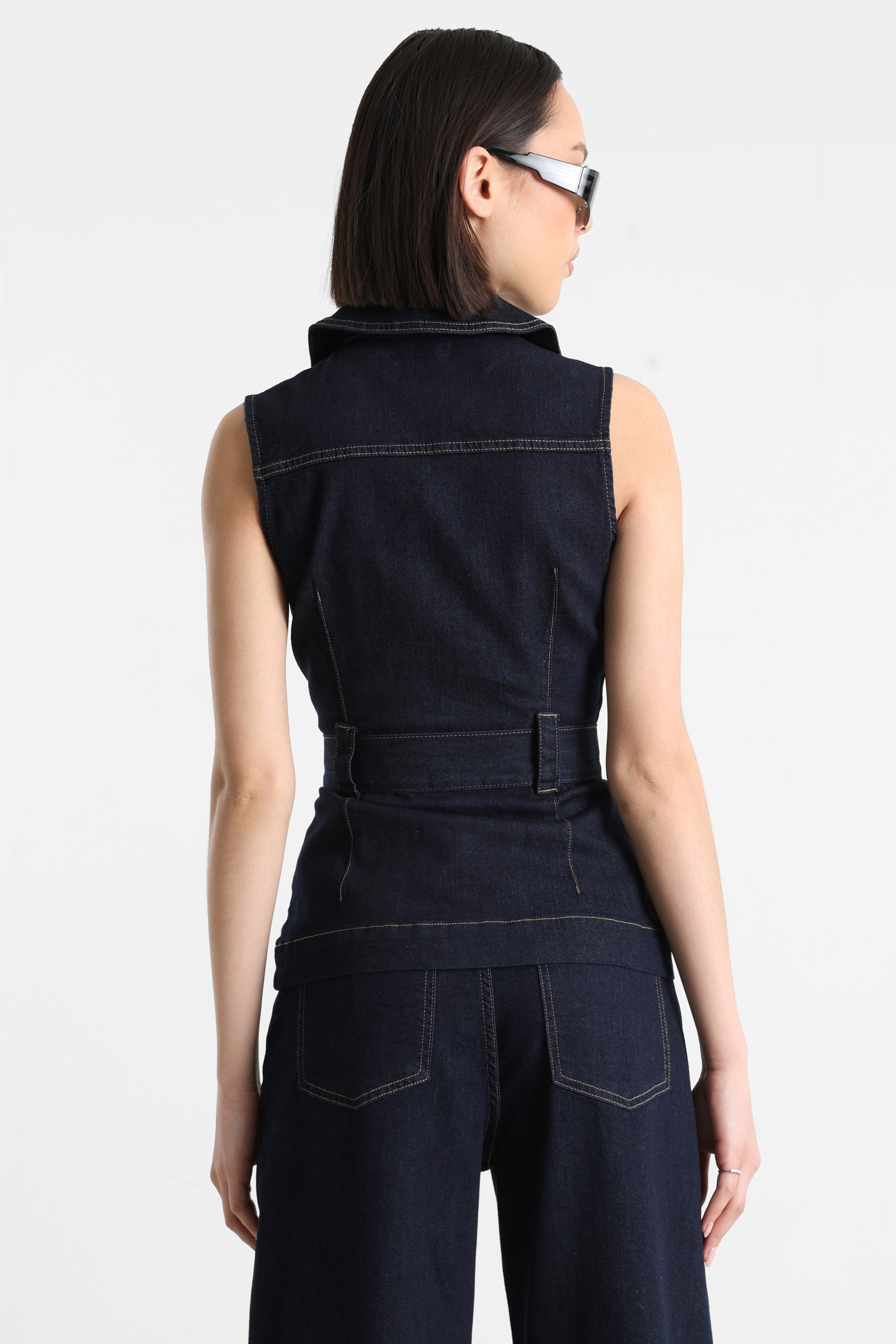 Jeansgilet - Dunkelblau