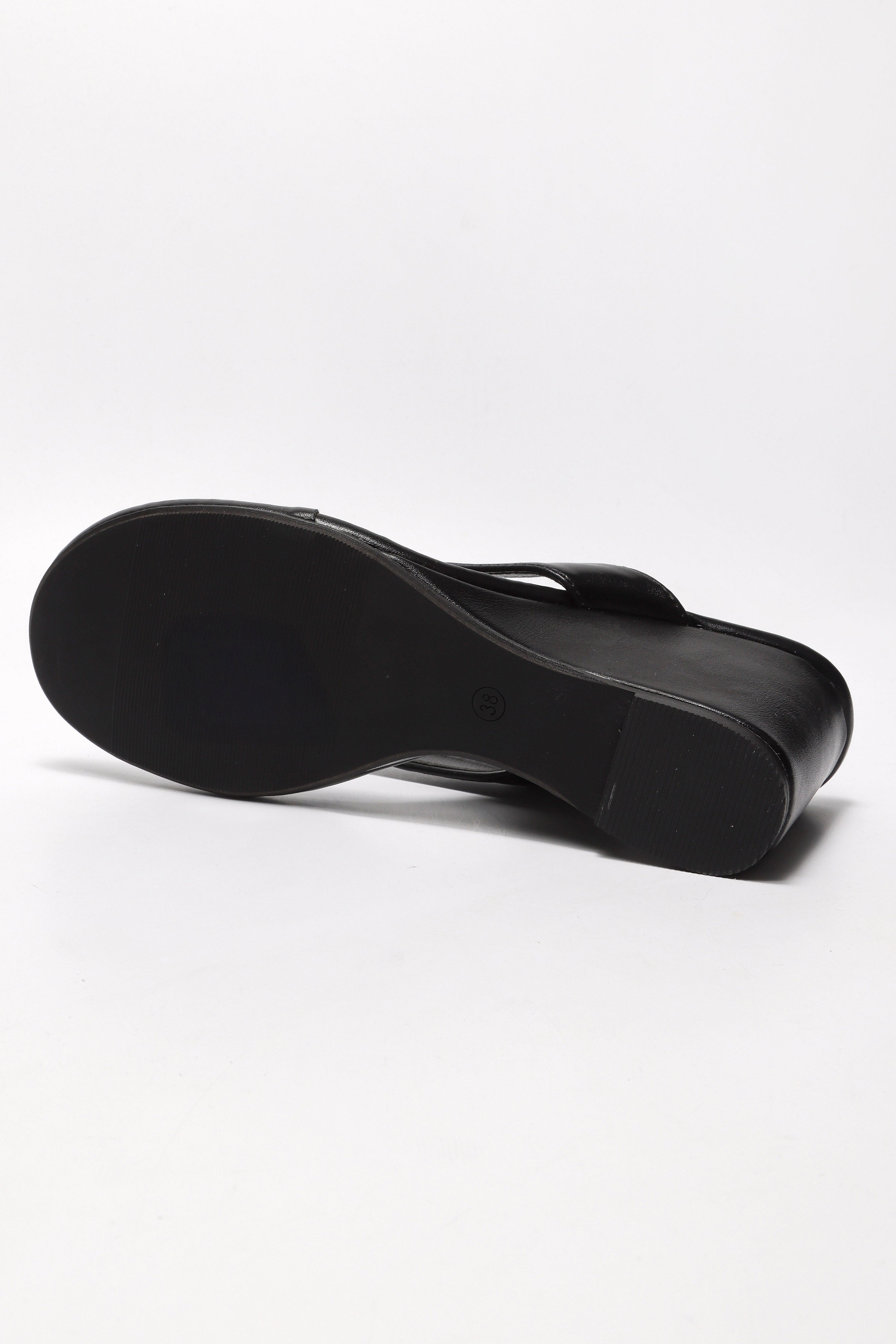 Mules mit Keilabsatz - Black