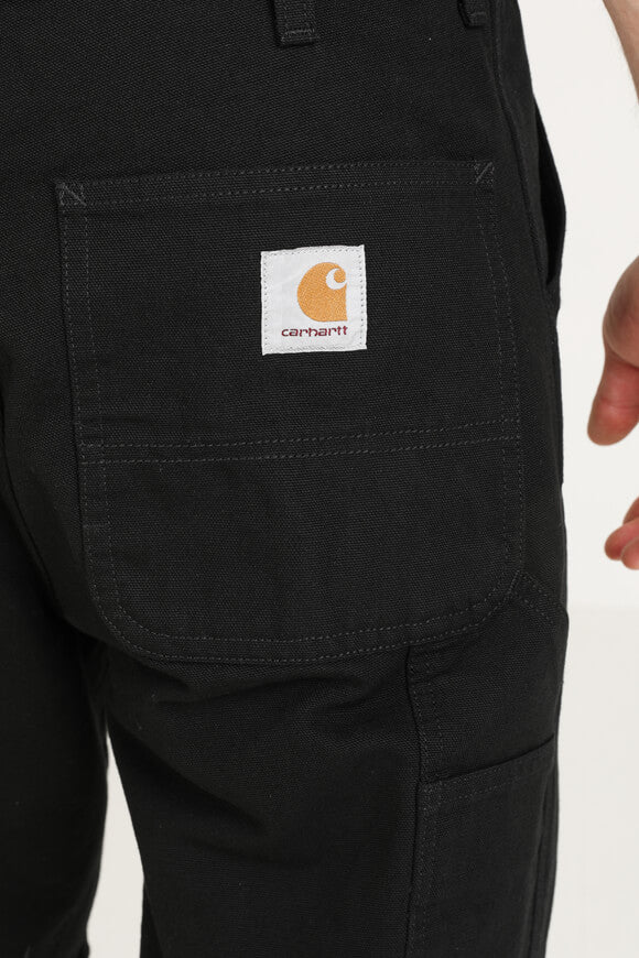 Single Knee Jeansshorts - Black Rinsed