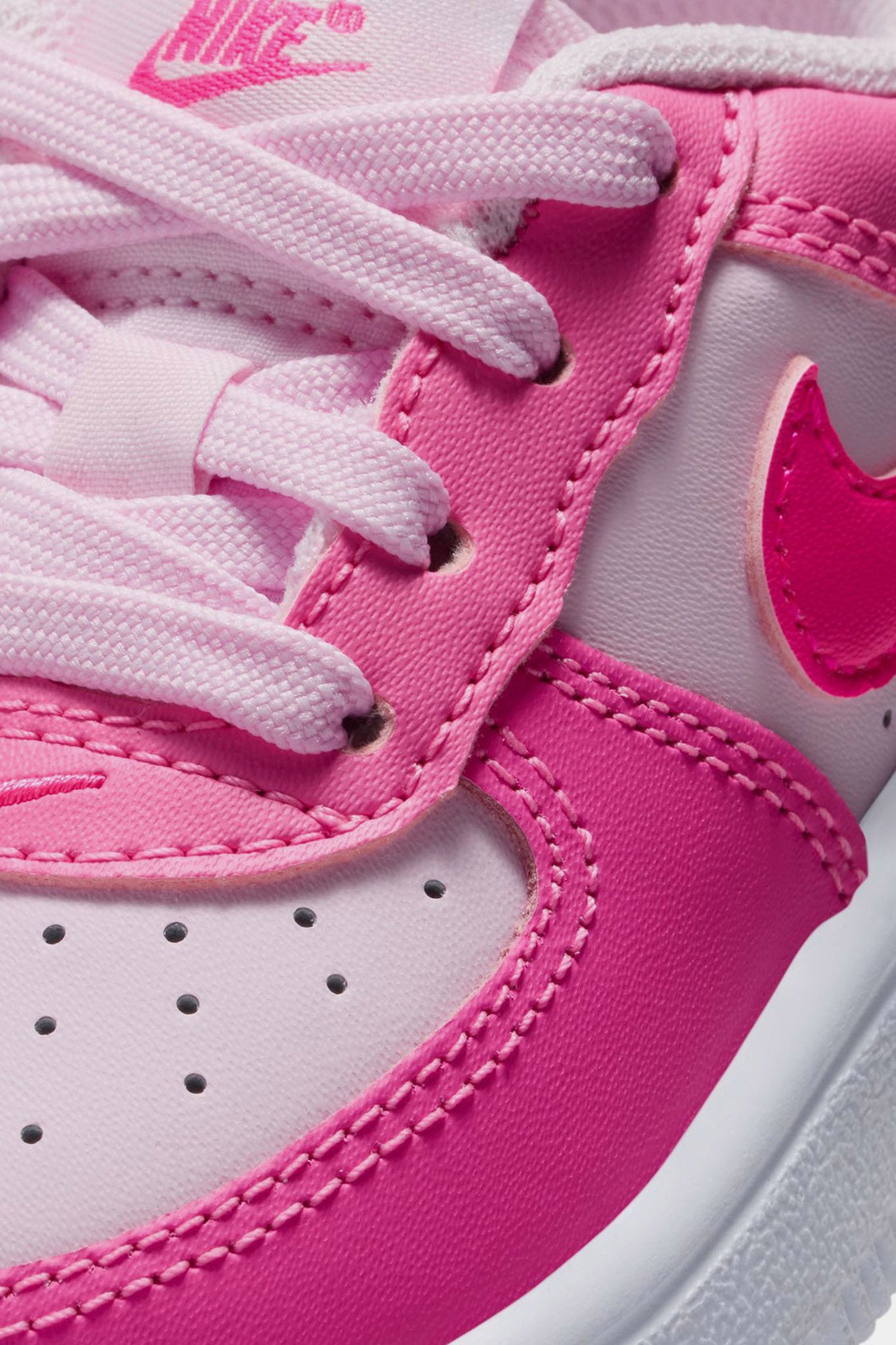 Force 1 BT Lace baby sneakers - Pink Foam + Hyper Pink + Pinksicle