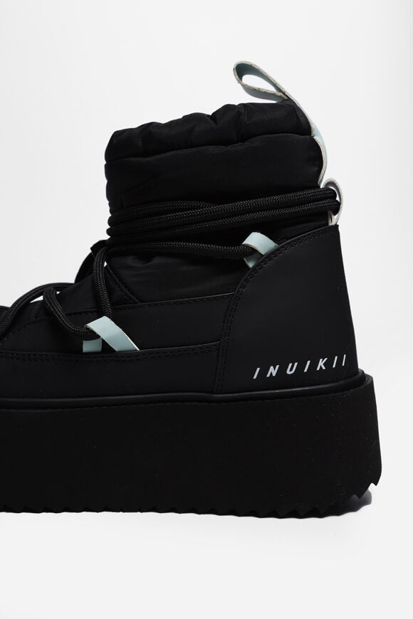 Technical lined platform ankle boot - Black