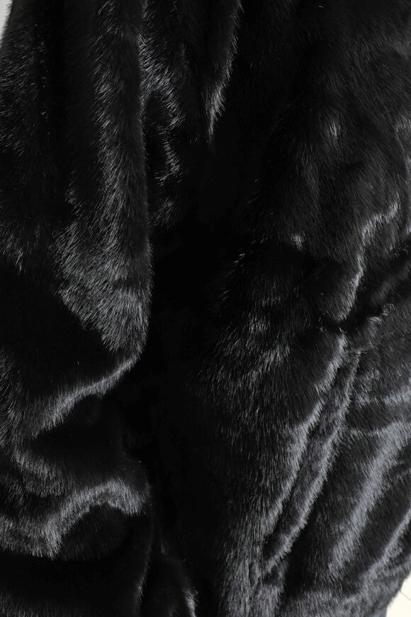 Kunstpelzjacke - Schwarz