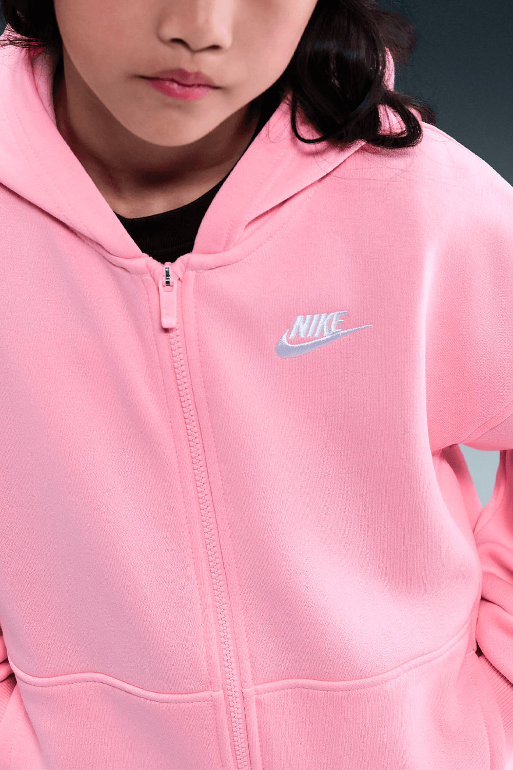 Sportswear Club Fleece sweat zippé à capuchon - Med Soft Pink
