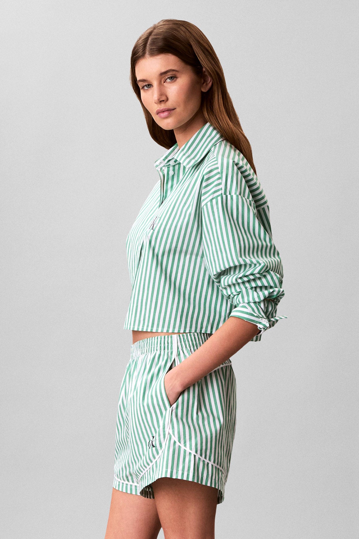 Crop Hemd - Gras Green