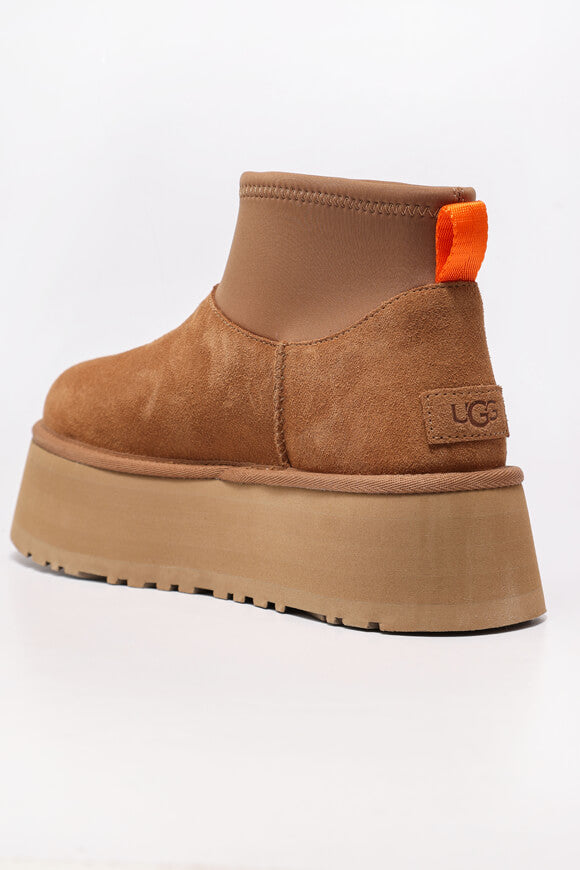 Classic Mini Dipper gefütterte Plateau Stiefelette - Chestnut